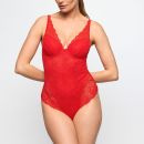 Marie Jo Cyrile unterlegter tief dekolletierter Body Cup B-E, Farbe true red