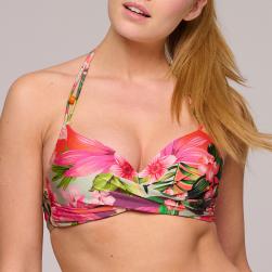 Preview: Marie Jo Swim Norma Jeanne Bikini top padded deep plunge, color tropical sunset