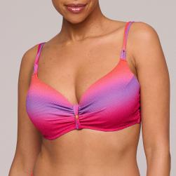 Marie Jo Swim Nusa Dua Bikini top padded deep plunge, color spectral