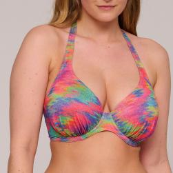 Preview: PrimaDonna Swim Cairo halb unterlegtes Bikini Oberteil tief dekolletiert, Farbe sunset nile