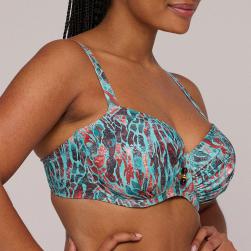 Preview: PrimaDonna Swim Riyad Bikini Oberteil unterlegter Balconette, Farbe turquoise seas