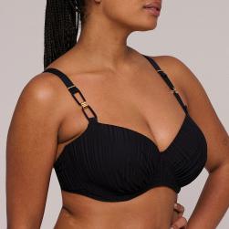 Preview: PrimaDonna Swim Kiruna Bikini Oberteil unterlegter Balconette, Farbe schwarz